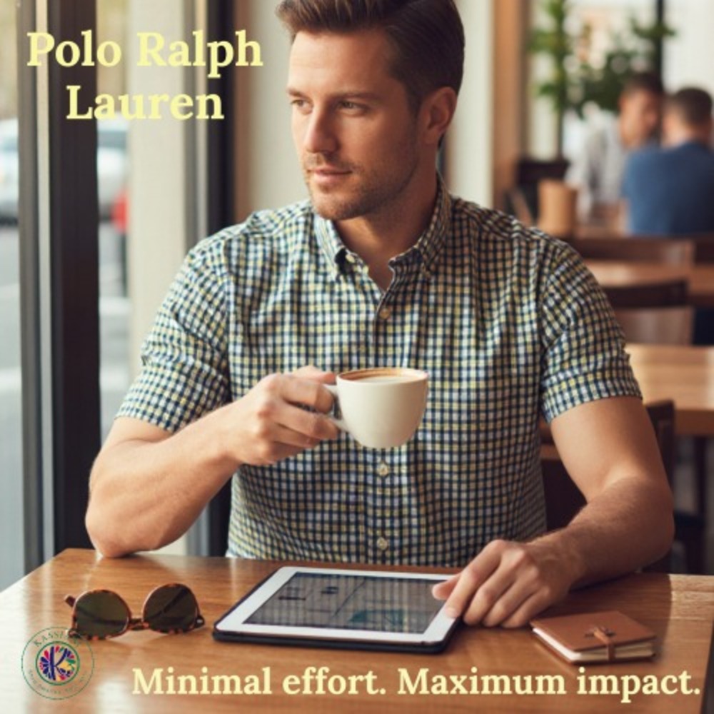 Polo Ralph Lauren Men's Plaid Shirt M | 100% Cotton, Side Pleats, Timeless Style